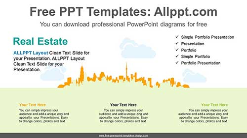 Cityscape Silhouette PowerPoint Diagram-list image