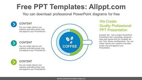 Coffee Cup Doughnut Chart PPT Diagram-list image