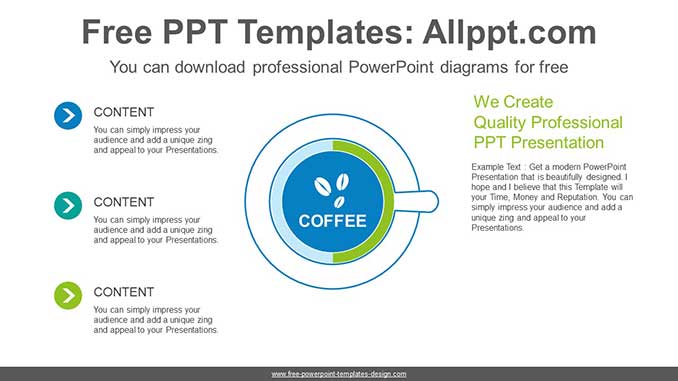 Coffee Cup Doughnut Chart PPT Diagram-post image