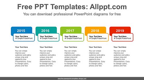 Colorful Text Boxes PowerPoint Diagram-list image