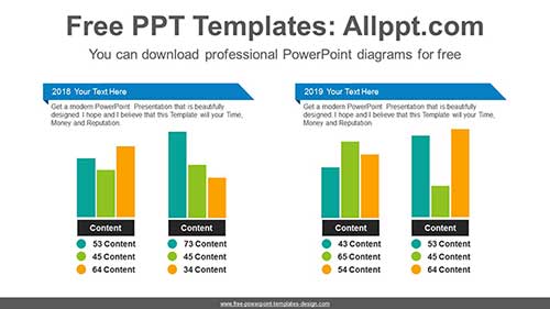 Comparative Bar Chart PPT Diagram for free