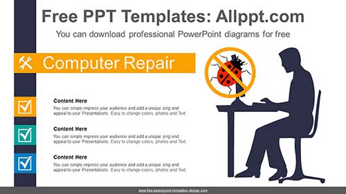Computer Bug Recovery PowerPoint Diagram-list image