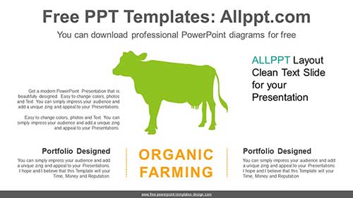 Cow Silhouette PowerPoint Diagram-list image