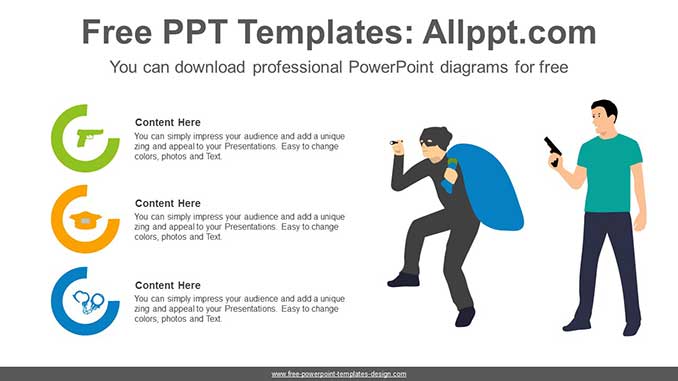 Crime Related Donuts Chart PPT Diagram-post image