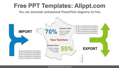 Export-Import Comparison PowerPoint Diagram-list image