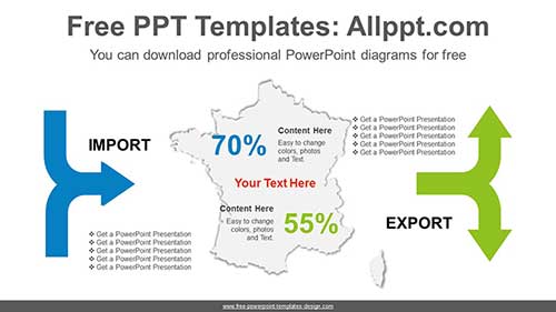 Export-Import Comparison PowerPoint Diagram-list image
