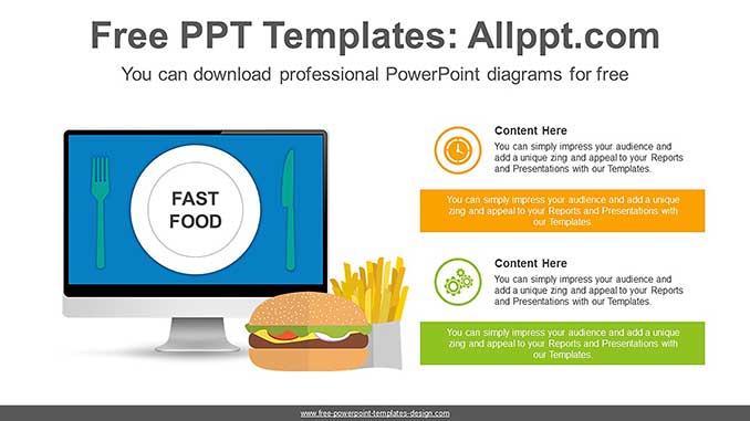 Good-Bad Fast Food PowerPoint Diagram-post image