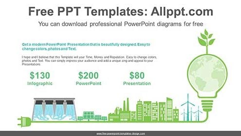 Green Energy PowerPoint Diagram-list image