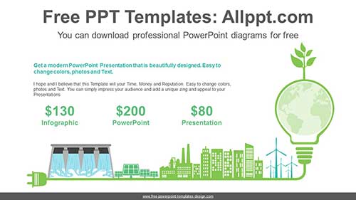Green Energy PowerPoint Diagram-list image