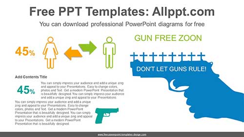 Gun Risk Comparison PowerPoint Diagram-list image
