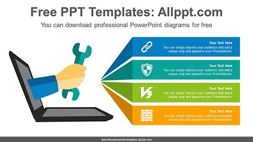 Laptop Repair banner PowerPoint Diagram-list image