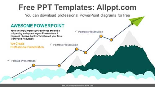 Mountain Rising Curve PowerPoint Diagram-list image