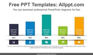 Paper Card Bar chart PowerPoint Diagram-list image