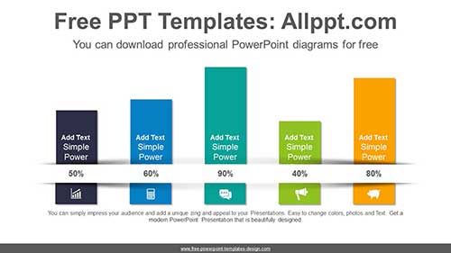 Paper Card Bar chart PowerPoint Diagram-list image