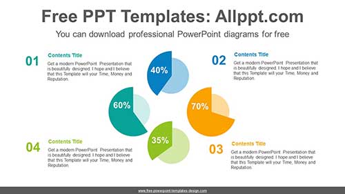 Radial Pie Charts PowerPoint Diagram-list image
