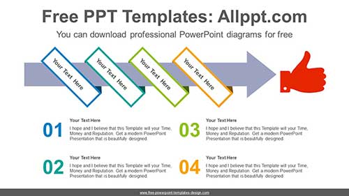 Ribbon Wrapped Arrow PowerPoint Diagram-list image