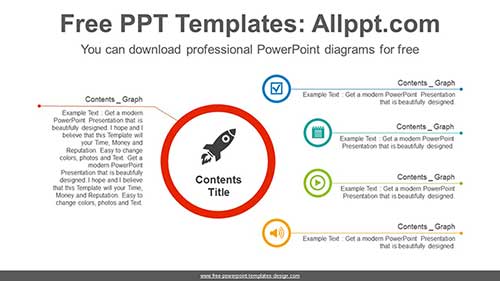 Spread 4-circle PowerPoint Diagram-list image