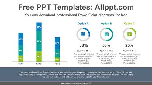 Stacked Vertical Bar Chart PPT Diagram-list image