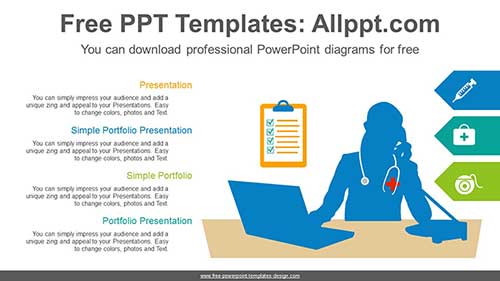 Telemedicine check PowerPoint Diagram-list image