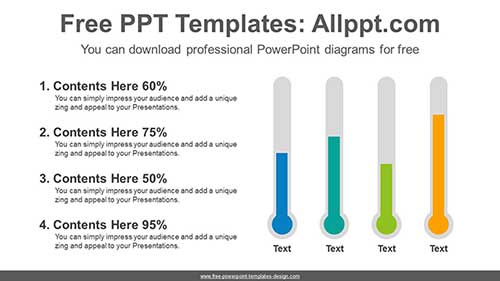 Thermometer chart PowerPoint Diagram-list image