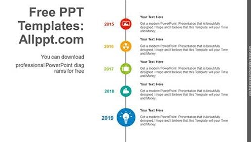 Vertical Circle Point PowerPoint Diagram-list image