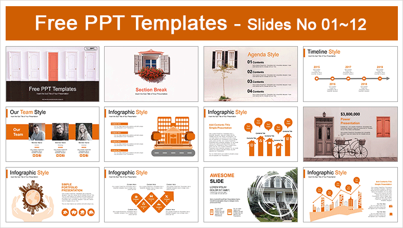 Closed-Red-Door-PowerPoint-Templates-preview-01
