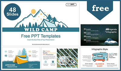 Wild Camp Powerpoint Templates For Free