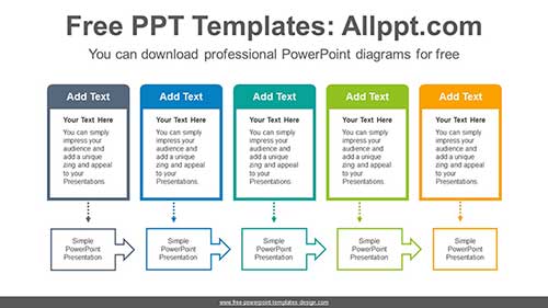 Rectangle Banner Flow Powerpoint Diagram For Free