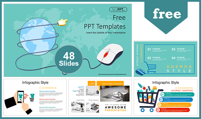 Online Shopping Powerpoint Templates For Free