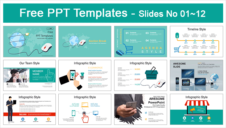 Online Shopping Powerpoint Templates For Free