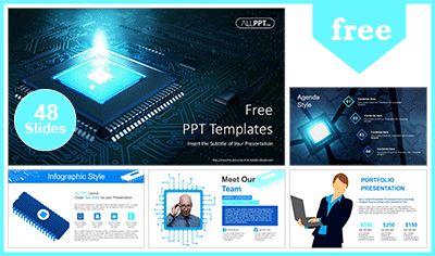 Free Computers Powerpoint Template Design
