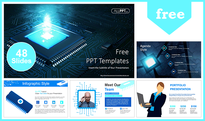 Computer Hardware Technology Powerpoint Templates For Free