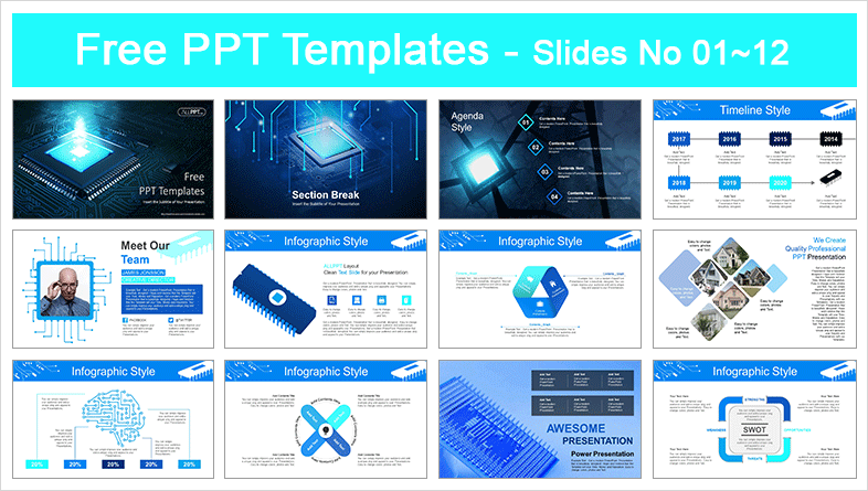 Computer Hardware Technology Powerpoint Templates For Free
