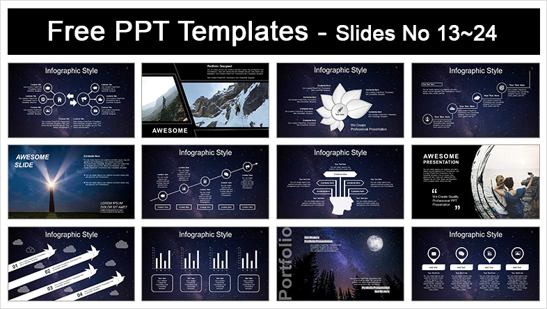 Night Sky Full Moon Powerpoint Templates For Free