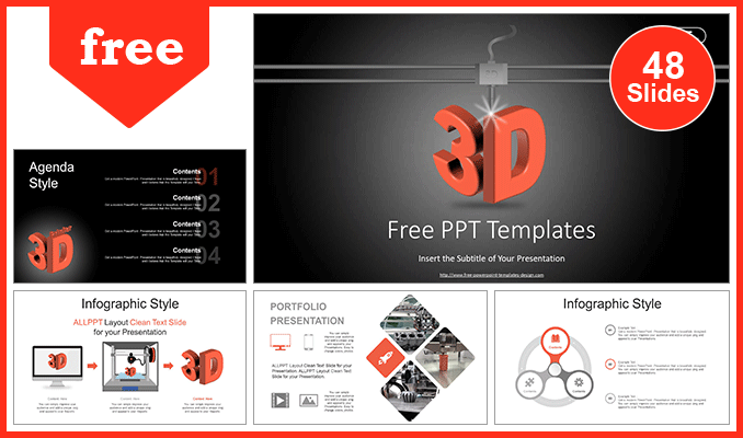 3d Printing Technology Powerpoint Templates For Free